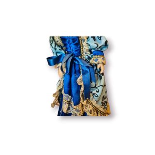 Boneca Porcelana Azul Clássica Rendas