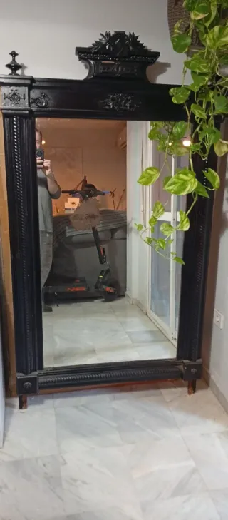 Espejo Antiguo Caoba Finales S.XIX