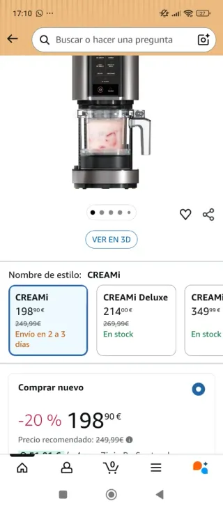 Ninja CREAMi Heladera Multifunción 1.4L