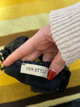 Top lentejuelas negro tirantes