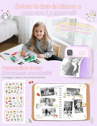 Macchina fotografica per bambini 1500mAh