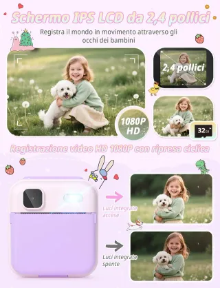 Macchina fotografica per bambini 1500mAh