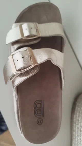 Sandalias Plataforma Doradas Talla 37