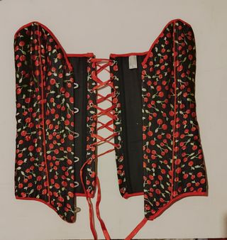 Corsé estampado cerezas
