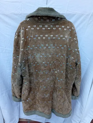 Abrigo de señora marrón y verde XL