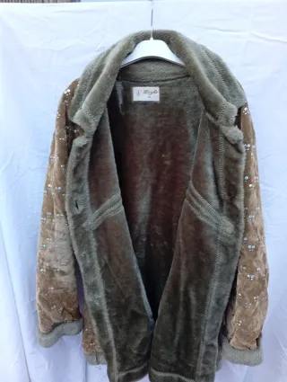 Abrigo de señora marrón y verde XL