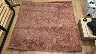 Alfombra Rosa Pastel 160x160cm