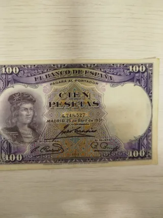Billete 100 Pesetas Banco de España 1931