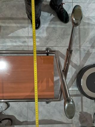 Mesa de centro elevable cristal y madera