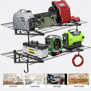 2 Scaffali in metallo 2x4 piedi con ganci