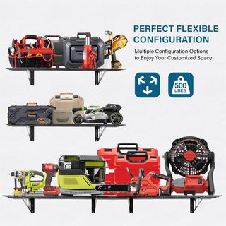 2 Scaffali in metallo 2x4 piedi con ganci