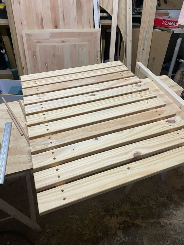 Somier de madera para perros estilo japones