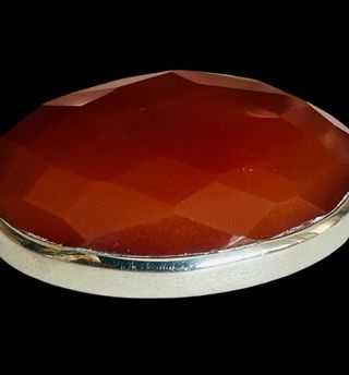 Colgante Cornalina Ovalada Plata 925 Autentico