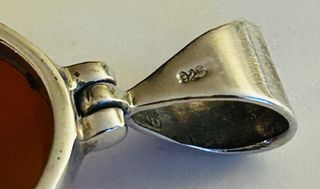 Colgante Cornalina Ovalada Plata 925 Autentico