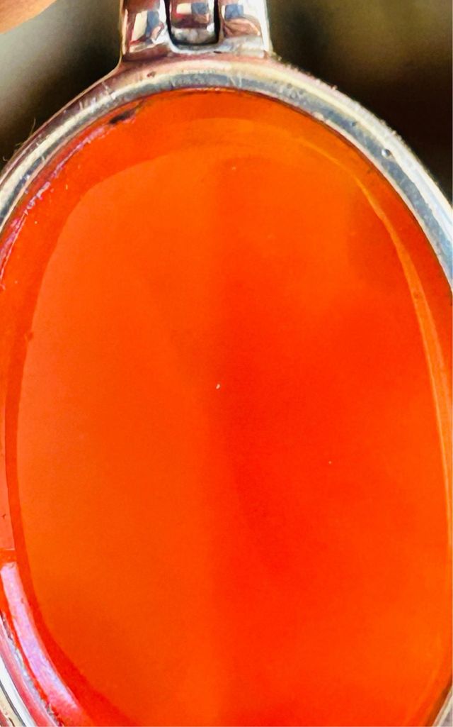 Colgante Cornalina Ovalada Plata 925 Autentico