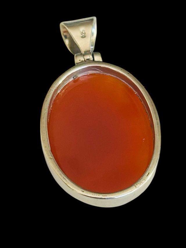 Colgante Cornalina Ovalada Plata 925 Autentico