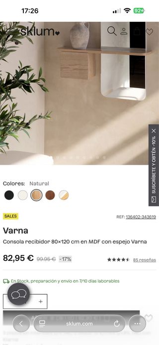 Entradita Sklum Madera y Cristal