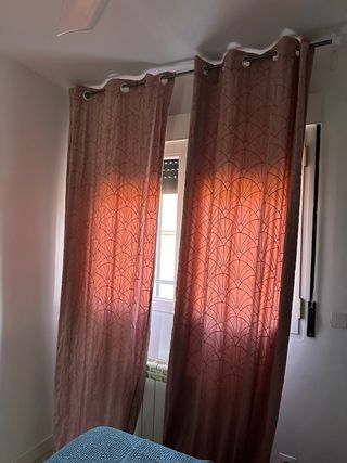 Cortinas Rosas Efecto Terciopelo