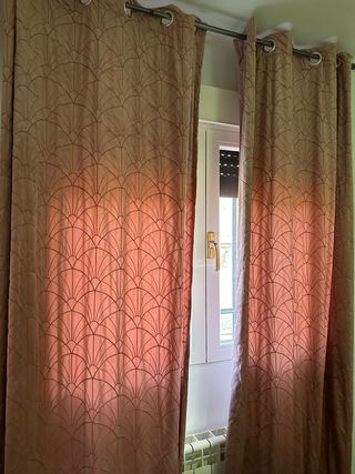 Cortinas Rosas Efecto Terciopelo
