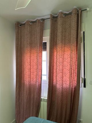 Cortinas Rosas Efecto Terciopelo