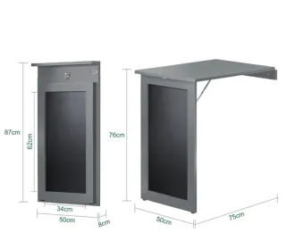 Mesa Plegable Pared con Pizarra