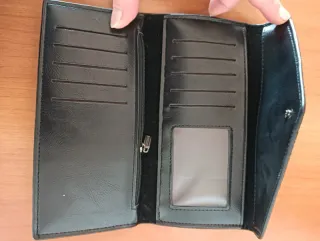 Portafoglio nero glitterato