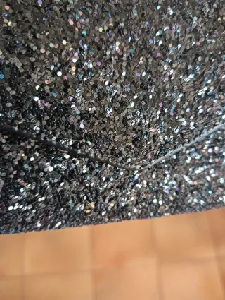 Portafoglio nero glitterato