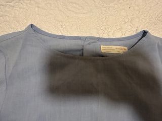 Camisa, blusa celeste,zara