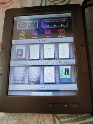 Ebook Energy Sistem8,5,Multimedia+ 8GB+táctil+alum