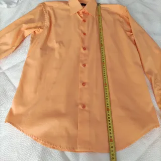 Camisa de vestir naranja hombre