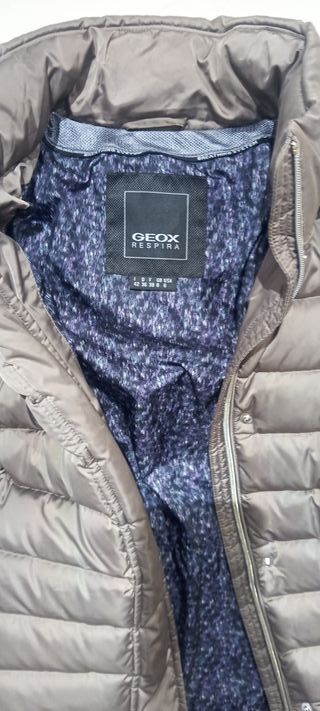 Abrigo Plumas Geox Mujer Talla 42 Marrón