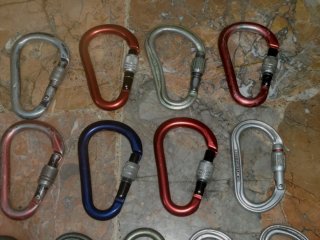 5Moschettoni Petzl professionali