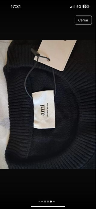 Jersey Ami Paris Negro Corazón Rojo