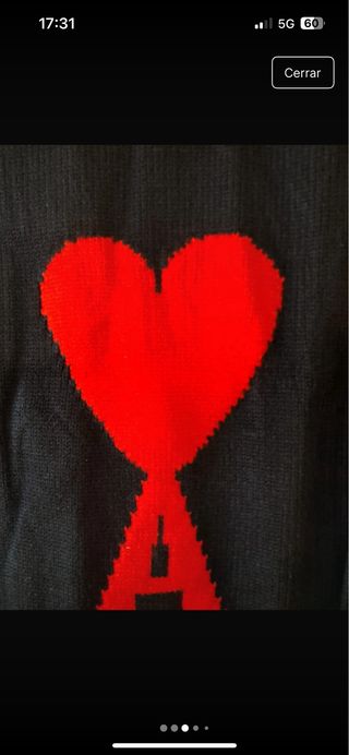 Jersey Ami Paris Negro Corazón Rojo