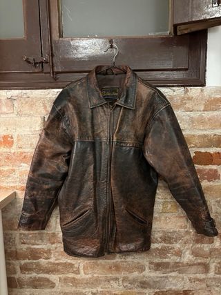 Chaqueta de cuero Shic Skinn Marrón