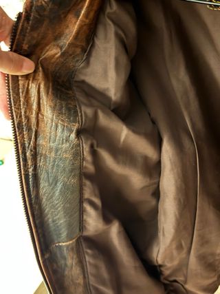 Chaqueta de cuero Shic Skinn Marrón