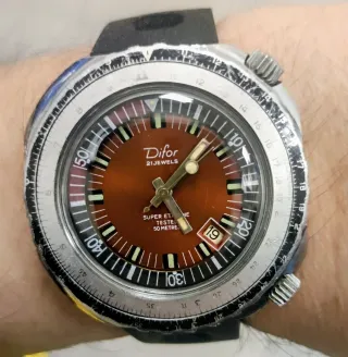 Orologio diver Difor 21 Jewels Super Etanche