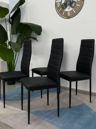 ULTIMO Pack de 4 sillas negras NUEVAS