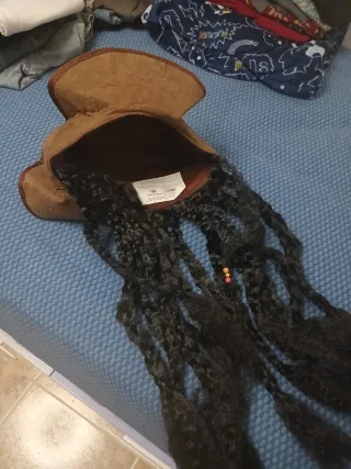 Gorro Jack Sparrow con trenzas, Disfraces.