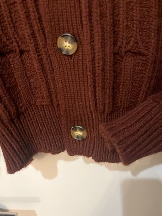 Cárdigan Zara Men Marrón Oversize