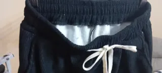 Pantalón pana forro cálido negro mujer Talla M