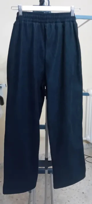 Pantalón pana forro cálido negro mujer Talla M