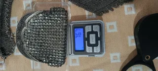 3 monederos y 2 bolsos antiguos de malla