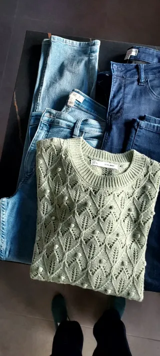 Lote 2 Pantalones Jeans  Body Talla M y gersey