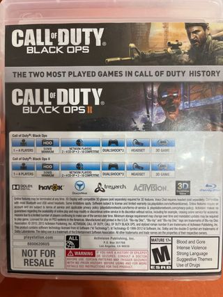 Call of Duty Black Ops 1 y 2 Combo Pack PS3