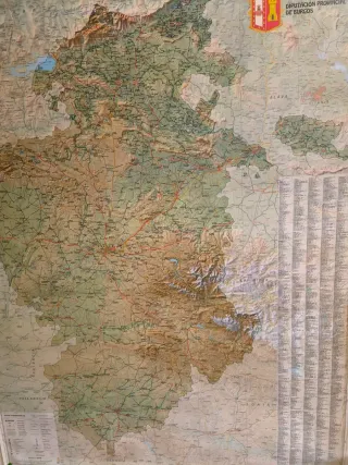 Mapa Provincia de Burgos con relación de pueblos