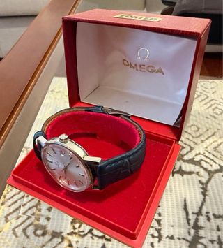 Reloj Omega de Acero con Correa Azul