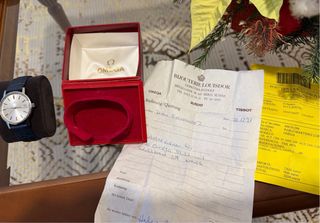 Reloj Omega de Acero con Correa Azul