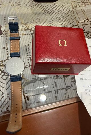 Reloj Omega de Acero con Correa Azul