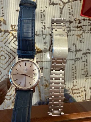 Reloj Omega de Acero con Correa Azul